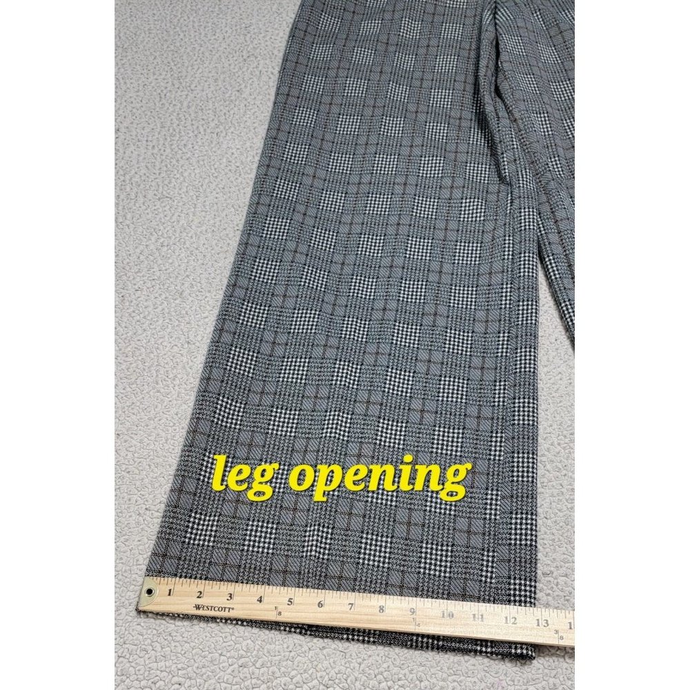 7th Avenue Design Studio NY Co Womens Gray Plaid Ponte Pants Wide Leg Size 6 NWT - Picture 13 of 15